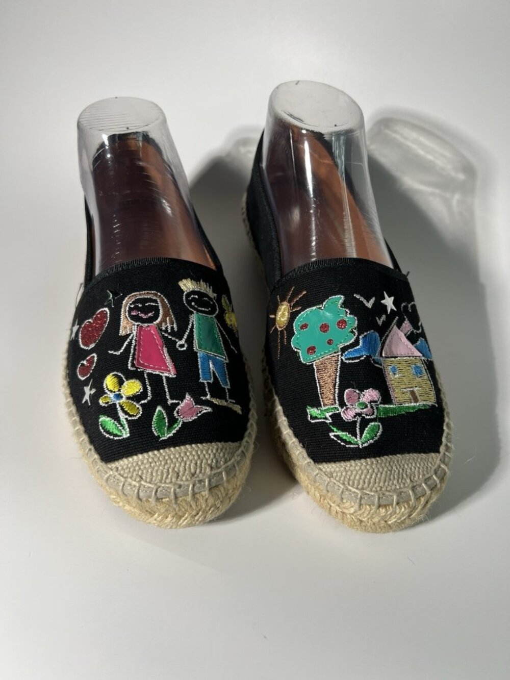 Lazio Embroidered Espadrille Flats Canvas Women’s US 8.5 EU 39